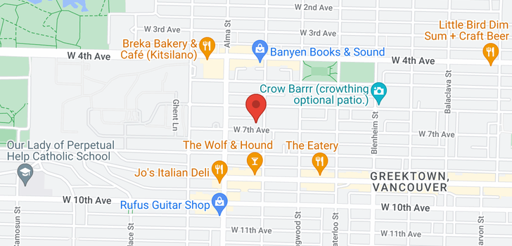 map of 3617 W 7TH AVENUE